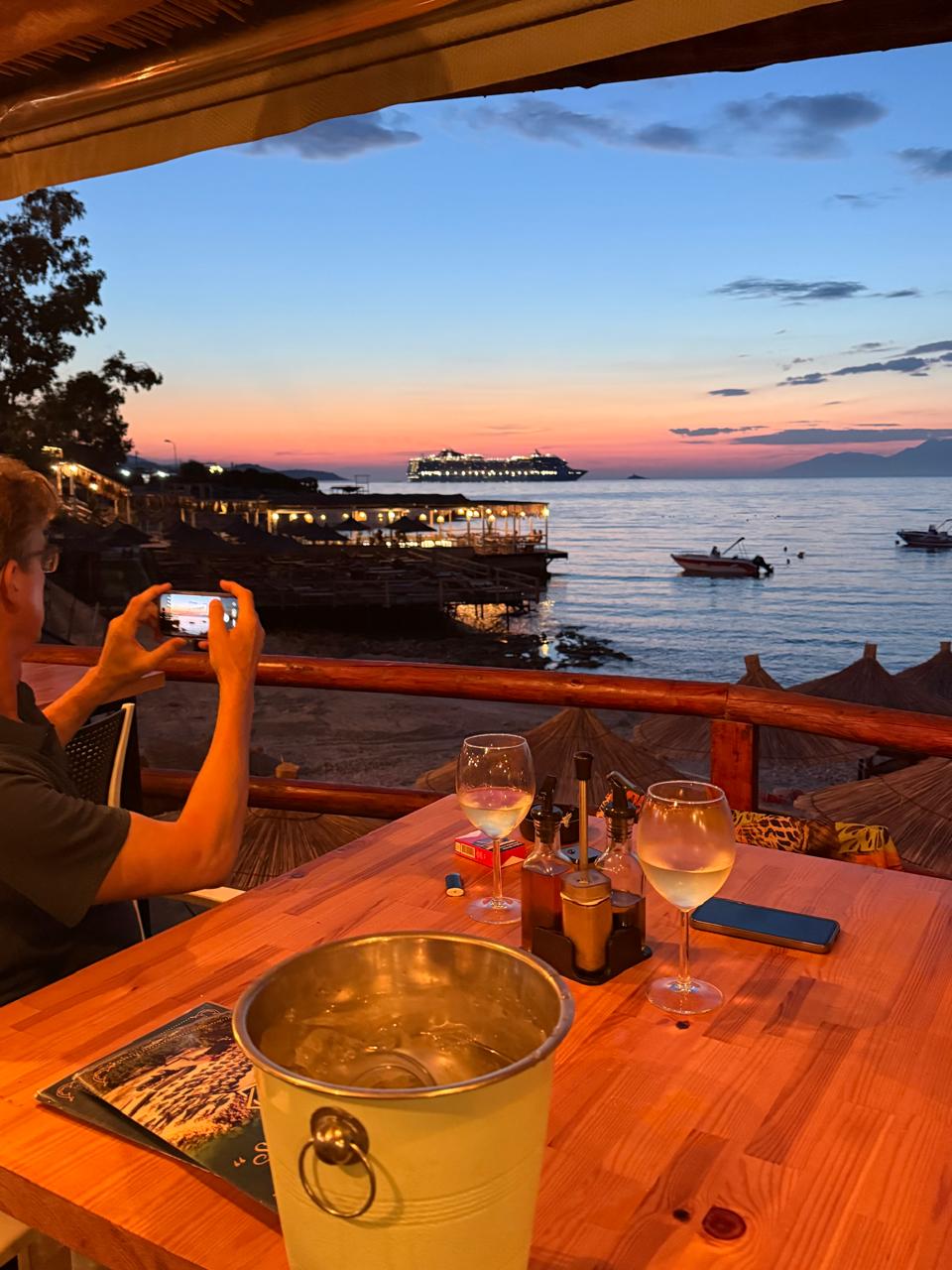 Mediterranean seafood dining at Summer Gate with view of Ksamil islands